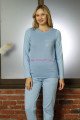 Mavi Renk Teknur 16954 Uzun Kol Modal Kumaş Kadın Pijama Takımı Mavi Renk Teknur 16954 Uzun Kol Modal Kumaş Kadın Pijama Takımı, Teknur-16954, Teknur Pijama Takımı