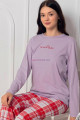 Lila Renk, Bisiklet Yakalı, Uzun Kollu ve Pamuklu Kumaş Teknur 2208 Kadın Pijama Takımı Lila Renk, Bisiklet Yakalı, Uzun Kollu ve Pamuklu Kumaş Teknur 2208 Kadın Pijama Takımı, QS-TEKNUR-P2208-M, Teknur Pijama Takımı, QS-TEKNUR-P2208-M