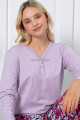 Lila Renk, V Yakalı, Uzun Kollu ve Pamuklu Kumaş Teknur 2271 Kadın Pijama Takımı Lila Renk, V Yakalı, Uzun Kollu ve Pamuklu Kumaş Teknur 2271 Kadın Pijama Takımı, QS-TEKNUR-P2271-M, Teknur Pijama Takımı, QS-TEKNUR-P2271-M