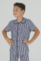 Beyaz - Lacivert Renk ve Çizgili Teknur 45613 Pamuk Önden Düğmeli Erkek Çocuk Pijama Takımı Beyaz - Lacivert Renk ve Çizgili Teknur 45613 Pamuk Önden Düğmeli Erkek Çocuk Pijama Takımı, Teknur-45613, Teknur Pijama Takımı