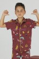 Kiremit Renk ve Sevimli Kediler Desenli Teknur 45640 Pamuk Önden Düğmeli Erkek Çocuk Pijama Takımı Kiremit Renk ve Sevimli Kediler Desenli Teknur 45640 Pamuk Önden Düğmeli Erkek Çocuk Pijama Takımı, Teknur-45640, Teknur Pijama Takımı