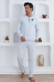 Ekru Renk, Pamuk, Uzun Kol, Erdeniz 0300 Erkek Pijama Takımı, 8509990013448, Erkek Pijama Takımı, 8509990013448