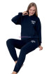 Lacivert Renk Uzun Kol ve  Kapüşonlu Teknur 2806 Kadın Spor Eşofman Takımı