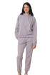 Lila Renk Uzun Kol ve  Kapüşonlu Teknur 2903 Kadın Spor Eşofman Takımı