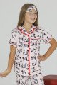 Pembe Renk ve Çilek Desenli Teknur 40604 Pamuk Önden Düğmeli Kız Çocuk Pijama Takımı Pembe Renk ve Çilek Desenli Teknur 40604 Pamuk Önden Düğmeli Kız Çocuk Pijama Takımı, Teknur-40604, Teknur Pijama Takımı