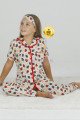 Gri Renk ve Çilek Desenli Teknur 40610 Pamuk Önden Düğmeli Kız Çocuk Pijama Takımı Gri Renk ve Çilek Desenli Teknur 40610 Pamuk Önden Düğmeli Kız Çocuk Pijama Takımı, Teknur-40610, Teknur Pijama Takımı