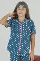 Koyu Mavi Renk ve Puantiye Desenli Teknur 40625 Pamuk Önden Düğmeli Kız Çocuk Pijama Takımı Koyu Mavi Renk ve Puantiye Desenli Teknur 40625 Pamuk Önden Düğmeli Kız Çocuk Pijama Takımı, Teknur-40625, Teknur Pijama Takımı