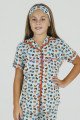 Gri Renk ve Kelebek Desenli Teknur 40655 Pamuk Önden Düğmeli Kız Çocuk Pijama Takımı Gri Renk ve Kelebek Desenli Teknur 40655 Pamuk Önden Düğmeli Kız Çocuk Pijama Takımı, Teknur-40655, Teknur Pijama Takımı