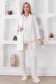 Ekru Renk Dantel Detaylı Derin Patlı, Erdeniz 3421 Kışlık Wellsoft Sabahlıklı Hamile Pijama Takımı Ekru Renk Dantel Detaylı Derin Patlı, Erdeniz 3421 Kışlık Wellsoft Sabahlıklı Hamile Pijama Takımı