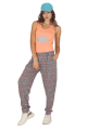 Kadın Somon Renk ve Desenli Lady 10017 Şalvar Pijama Takımı