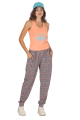 Kadın Somon Renk ve Desenli Lady 10017 Şalvar Pijama Takımı-Lady