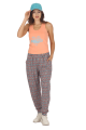 Kadın Somon Renk ve Desenli Lady 10017 Şalvar Pijama Takımı-Lady