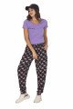 Kadın Lila Renk ve Çiçek Desenli Lady 10021 Şalvar Pijama Takımı Kadın Lila Renk ve Çiçek Desenli Lady 10021 Şalvar Pijama Takımı, ELT0010021-ML, Kısa Kollu Pijama Takımları