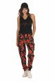 Kadın Siyah Renk ve Çiçek Desenli Lady 10028 Şalvar Pijama Takımı Kadın Siyah Renk ve Çiçek Desenli Lady 10028 Şalvar Pijama Takımı, ELT0010028-ML, Kısa Kollu Pijama Takımları