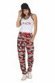 Kadın Beyaz Renk ve Çiçek Desenli Lady 10038 Şalvar Pijama Takımı Kadın Beyaz Renk ve Çiçek Desenli Lady 10038 Şalvar Pijama Takımı, ELT0010038-ML, Kısa Kollu Pijama Takımları