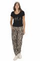 Kadın Siyah Renk ve Zebra Desenli Lady 10040 Şalvar Pijama Takımı Kadın Siyah Renk ve Zebra Desenli Lady 10040 Şalvar Pijama Takımı, ELT0010040-ML, Kısa Kollu Pijama Takımları