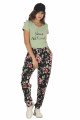 Kadın Yeşil Renk ve Çiçek Desenli Kısa Kol Lady 10046 Şalvar Pijama Takımı Kadın Yeşil Renk ve Çiçek Desenli Kısa Kol Lady 10046 Şalvar Pijama Takımı, ELT0010046-ML, Kısa Kollu Pijama Takımları