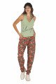 Kadın Yeşil Renk ve Çiçek Desenli Askılı Kol Lady 10049 Şalvar Pijama Takımı Kadın Yeşil Renk ve Çiçek Desenli Askılı Kol Lady 10049 Şalvar Pijama Takımı, ELT0010049-ML, Kısa Kollu Pijama Takımları