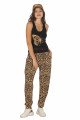 Kadın Siyah Renk ve Leopar Desenli Askılı Kol Lady 10053 Şalvar Pijama Takımı Kadın Siyah Renk ve Leopar Desenli Askılı Kol Lady 10053 Şalvar Pijama Takımı, ELT0010053-ML, Kısa Kollu Pijama Takımları