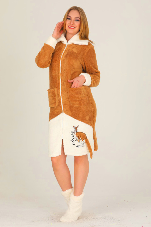 Kadın Welsoft Kumaş Kışlık Sarı - Beyaz Renk Teknur 59051 Kışlık Kapüşonlu Tunik Kadın Welsoft Kumaş Kışlık Sarı - Beyaz Renk Teknur 59051 Kışlık Kapüşonlu Tunik, TKNR-59051, Teknur Pijama Takımı