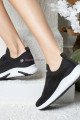 Siyah - Beyaz Renk Günlük, Yüksek Taban Slip-On, Hafif, Yürüyüş Bağcıksız Kadın Spor Ayakkabı Siyah - Beyaz Renk Günlük, Yüksek Taban Slip-On, Hafif, Yürüyüş Bağcıksız Kadın Spor Ayakkabı