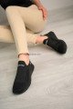 Siyah Renk Günlük, Yüksek Taban Slip-On, Hafif, Yürüyüş Bağcıksız Kadın Spor Ayakkabı, luxter-siyah-37, Ofis Kırtasiye Malzemeleri, luxter-siyah-37