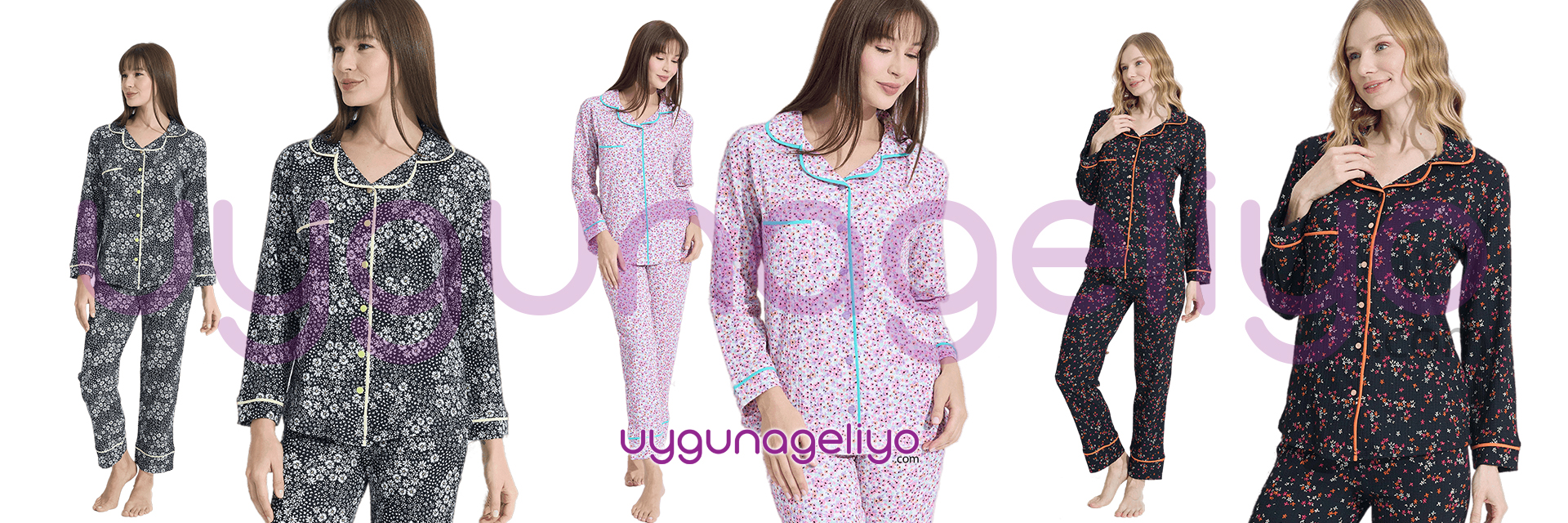 Kadın Önden Düğmeli Pijama Takımları
