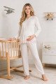 Ekru Renkli Dantel Detaylı, 33201 Uzun Kol, 2 Parça Lohusa Hamile Pijama Takımı Ekru Renkli Dantel Detaylı, 33201 Uzun Kol, 2 Parça Lohusa Hamile Pijama Takımı, 8509990040963, Lohusa - Hamile Pijama Takımları, 8509990040963