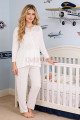 Ekru Renkli Dantel Detaylı, 33201 Uzun Kol, 2 Parça Lohusa Hamile Pijama Takımı Ekru Renkli Dantel Detaylı, 33201 Uzun Kol, 2 Parça Lohusa Hamile Pijama Takımı, 8509990040963, Lohusa - Hamile Pijama Takımları, 8509990040963