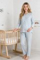 Bebe Mavi Renkli Dantel Detaylı, 33201 Uzun Kol, 2 Parça Lohusa Hamile Pijama Takımı Bebe Mavi Renkli Dantel Detaylı, 33201 Uzun Kol, 2 Parça Lohusa Hamile Pijama Takımı, 8509990040925, Lohusa - Hamile Pijama Takımları, 8509990040925