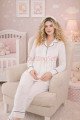 Ekru Renkli, Kol ve Paçaları Manşetli, 33202 Uzun Kol, 2 Parça Lohusa Hamile Pijama Takımı Ekru Renkli, Kol ve Paçaları Manşetli, 33202 Uzun Kol, 2 Parça Lohusa Hamile Pijama Takımı