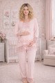 Bebe Pembe Renkli Dantel Detaylı, 33203 Uzun Kol, 2 Parça Lohusa Hamile Pijama Takımı Bebe Pembe Renkli Dantel Detaylı, 33203 Uzun Kol, 2 Parça Lohusa Hamile Pijama Takımı, 8509990041243, Lohusa - Hamile Pijama Takımları, 8509990041243