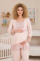 Bebe Pembe Renkli Dantel Detaylı, 33203 Uzun Kol, 2 Parça Lohusa Hamile Pijama Takımı Bebe Pembe Renkli Dantel Detaylı, 33203 Uzun Kol, 2 Parça Lohusa Hamile Pijama Takımı, 8509990041243, Lohusa - Hamile Pijama Takımları, 8509990041243