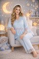 Bebe Mavi Renkli, Dantel Detaylı, 33204 Uzun Kol, 2 Parça Lohusa Hamile Pijama Takımı Bebe Mavi Renkli, Dantel Detaylı, 33204 Uzun Kol, 2 Parça Lohusa Hamile Pijama Takımı, 8509990041328, Lohusa - Hamile Pijama Takımları, 8509990041328
