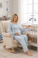 Bebe Mavi Renkli, Dantel Detaylı, 33205 Uzun Kol, 2 Parça Lohusa Hamile Pijama Takımı Bebe Mavi Renkli, Dantel Detaylı, 33205 Uzun Kol, 2 Parça Lohusa Hamile Pijama Takımı, 8509990041441, Lohusa - Hamile Pijama Takımları, 8509990041441