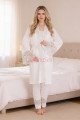 Ekru Renkli, Derin Patlı, Dantel Detaylı 33002 Sabahlıklı 3lü Lohusa Hamile Pijama Takımı Ekru Renkli, Derin Patlı, Dantel Detaylı 33002 Sabahlıklı 3lü Lohusa Hamile Pijama Takımı, 8509990039677, Lohusa - Hamile Pijama Takımları, 8509990039677