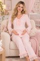 Bebe Pembe Renkli Dantel Detaylı, 33208 Uzun Kol, 2 Parça Lohusa Hamile Pijama Takımı Bebe Pembe Renkli Dantel Detaylı, 33208 Uzun Kol, 2 Parça Lohusa Hamile Pijama Takımı, 8509990041762, Lohusa - Hamile Pijama Takımları, 8509990041762