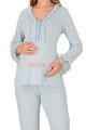 Bebe Mavi Renkli, Dantel Detaylı, 33208 Uzun Kol, 2 Parça Lohusa Hamile Pijama Takımı Bebe Mavi Renkli, Dantel Detaylı, 33208 Uzun Kol, 2 Parça Lohusa Hamile Pijama Takımı, 8509990041809, Lohusa - Hamile Pijama Takımları, 8509990041809
