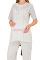 Ekru Renkli Dantel Detaylı, 33206 Kısa Kol, 2 Parça Lohusa Hamile Pijama Takımı Ekru Renkli Dantel Detaylı, 33206 Kısa Kol, 2 Parça Lohusa Hamile Pijama Takımı, 8509990041601, Lohusa - Hamile Pijama Takımları, 8509990041601