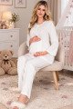 Ekru Renkli, Dantel Detaylı 33209 Uzun Kol, 2 Parça Lohusa Hamile Pijama Takımı Ekru Renkli, Dantel Detaylı 33209 Uzun Kol, 2 Parça Lohusa Hamile Pijama Takımı, 8509990046798, Lohusa - Hamile Pijama Takımları, 8509990046798