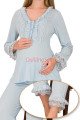 Bebe Mavi Renkli, Dantel Detaylı, 33208 Uzun Kol, 2 Parça Lohusa Hamile Pijama Takımı Bebe Mavi Renkli, Dantel Detaylı, 33208 Uzun Kol, 2 Parça Lohusa Hamile Pijama Takımı, 8509990041809, Lohusa - Hamile Pijama Takımları, 8509990041809