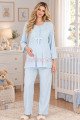 Bebe Mavi Renkli, Dantel Detaylı 33209 Uzun Kol, 2 Parça Lohusa Hamile Pijama Takımı Bebe Mavi Renkli, Dantel Detaylı 33209 Uzun Kol, 2 Parça Lohusa Hamile Pijama Takımı, 8500000000007, Lohusa - Hamile Pijama Takımları, 8500000000007