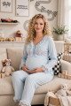 Bebe Mavi Renkli, Dantel Detaylı, 33208 Uzun Kol, 2 Parça Lohusa Hamile Pijama Takımı Bebe Mavi Renkli, Dantel Detaylı, 33208 Uzun Kol, 2 Parça Lohusa Hamile Pijama Takımı, 8509990041809, Lohusa - Hamile Pijama Takımları, 8509990041809