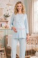 Bebe Mavi Renkli, Dantel Detaylı 33209 Uzun Kol, 2 Parça Lohusa Hamile Pijama Takımı Bebe Mavi Renkli, Dantel Detaylı 33209 Uzun Kol, 2 Parça Lohusa Hamile Pijama Takımı, 8500000000007, Lohusa - Hamile Pijama Takımları, 8500000000007