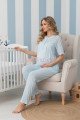 Bebe Mavisi Renkli Dantel Detaylı, 33206 Kısa Kol, 2 Parça Lohusa Hamile Pijama Takımı Bebe Mavisi Renkli Dantel Detaylı, 33206 Kısa Kol, 2 Parça Lohusa Hamile Pijama Takımı, 8509990041564, Lohusa - Hamile Pijama Takımları, 8509990041564