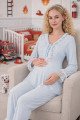 Bebe Mavi Renkli, Dantel Detaylı, 33208 Uzun Kol, 2 Parça Lohusa Hamile Pijama Takımı Bebe Mavi Renkli, Dantel Detaylı, 33208 Uzun Kol, 2 Parça Lohusa Hamile Pijama Takımı, 8509990041809, Lohusa - Hamile Pijama Takımları, 8509990041809