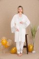 Ekru Renkli, Derin Patlı, Dantel Detaylı 33002 Sabahlıklı 3lü Lohusa Hamile Pijama Takımı Ekru Renkli, Derin Patlı, Dantel Detaylı 33002 Sabahlıklı 3lü Lohusa Hamile Pijama Takımı, 8509990039677, Lohusa - Hamile Pijama Takımları, 8509990039677