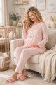 Bebe Pembe Renkli, Dantel Detaylı 33209 Uzun Kol, 2 Parça Lohusa Hamile Pijama Takımı Bebe Pembe Renkli, Dantel Detaylı 33209 Uzun Kol, 2 Parça Lohusa Hamile Pijama Takımı, 8500000000045, Lohusa - Hamile Pijama Takımları, 8500000000045