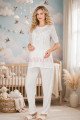 Ekru Renkli Dantel Detaylı, 33206 Kısa Kol, 2 Parça Lohusa Hamile Pijama Takımı Ekru Renkli Dantel Detaylı, 33206 Kısa Kol, 2 Parça Lohusa Hamile Pijama Takımı, 8509990041601, Lohusa - Hamile Pijama Takımları, 8509990041601