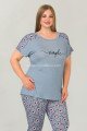 Gri Renk ve Çiçek Desenli Lady 10660 Büyük Beden Kapri Pijama Takımı Gri Renk ve Çiçek Desenli Lady 10660 Büyük Beden Kapri Pijama Takımı, LADY10660-2XL, Lady Pijama Takımı, LADY10660-2XL